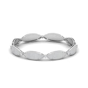 Detailed Diamond Cluster Link Bracelet