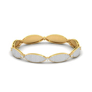 Detailed Diamond Cluster Link Bracelet