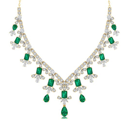 Diamond and Emerald Accent Necklace