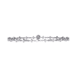 Diamond Bracelet in Yellow Gold with Floral Motif
