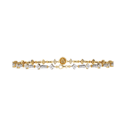 Diamond Bracelet in Yellow Gold with Floral Motif