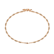 Diamond Chain Bracelet with Floral Motif