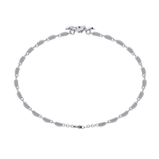 Diamond Chain Bracelet with Floral Motif