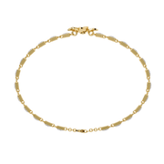 Diamond Chain Bracelet with Floral Motif