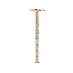 Diamond Chain Bracelet with Floral Motif