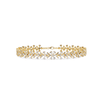 Diamond Chain Bracelet with Floral Detail