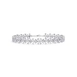 Diamond Chain Bracelet with Floral Detail