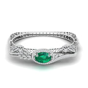 Emerald & Diamond Cluster Bangle