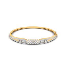 Stacked Cluster Diamond Bangle