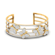 Diamond Embellished Gold  Bracelet