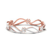 Eternal Bloom Floral Diamond Bangle