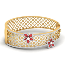 Floral Diamond Bangle