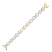 Elegant Floral Diamond Chain Bracelet