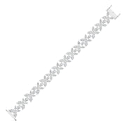 Elegant Floral Diamond Chain Bracelet