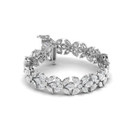 Elegant Floral Diamond Chain Bracelet