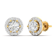 0.75 Carat Diamond Studs With Halo