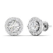 0.75 Carat Diamond Studs With Halo