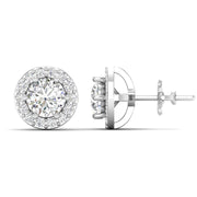 0.75 Carat Diamond Studs With Halo