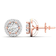 0.75 Carat Diamond Studs With Halo