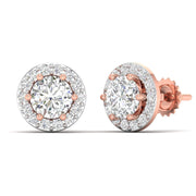 0.75 Carat Diamond Studs With Halo
