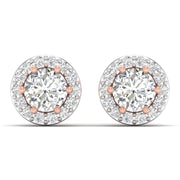 0.75 Carat Diamond Studs With Halo