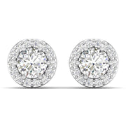 0.75 Carat Diamond Studs With Halo