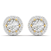0.75 Carat Diamond Studs With Halo