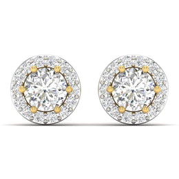 0.75 Carat Diamond Studs With Halo