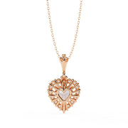 Solitaire Diamond Heart Pendant
