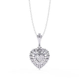 Solitaire Diamond Heart Pendant
