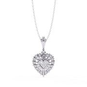 Solitaire Diamond Heart Pendant