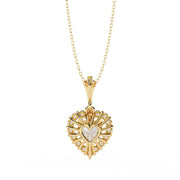 Solitaire Diamond Heart Pendant