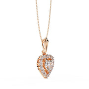 Solitaire Diamond Heart Pendant
