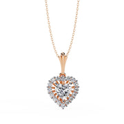 Solitaire Diamond Heart Pendant