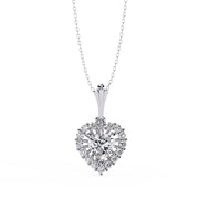 Solitaire Diamond Heart Pendant