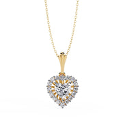 Solitaire Diamond Heart Pendant