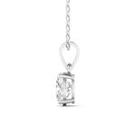 Diamond Pendant with Oval Center Stone