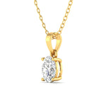 Diamond Pendant with Oval Center Stone