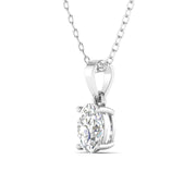 Diamond Pendant with Oval Center Stone