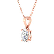 Diamond Pendant with Oval Center Stone