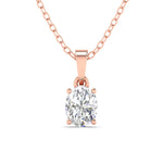 Diamond Pendant with Oval Center Stone