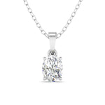 Diamond Pendant with Oval Center Stone
