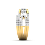 1.5 Carat Diamond Ring with Geometric Design