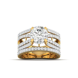 1.5 Carat Diamond Ring with Geometric Design