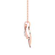Diamond Rose Gold Abstract Pendant