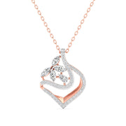Diamond Rose Gold Abstract Pendant