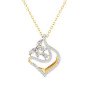 Diamond Rose Gold Abstract Pendant