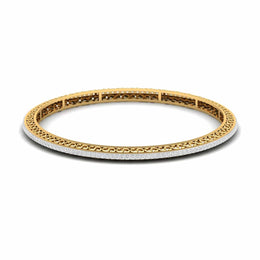 Minimalist Bezel Set Diamond Bangle