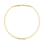 Diamond Swirl Gold Band