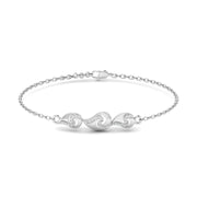 Diamond Swirl Gold Band